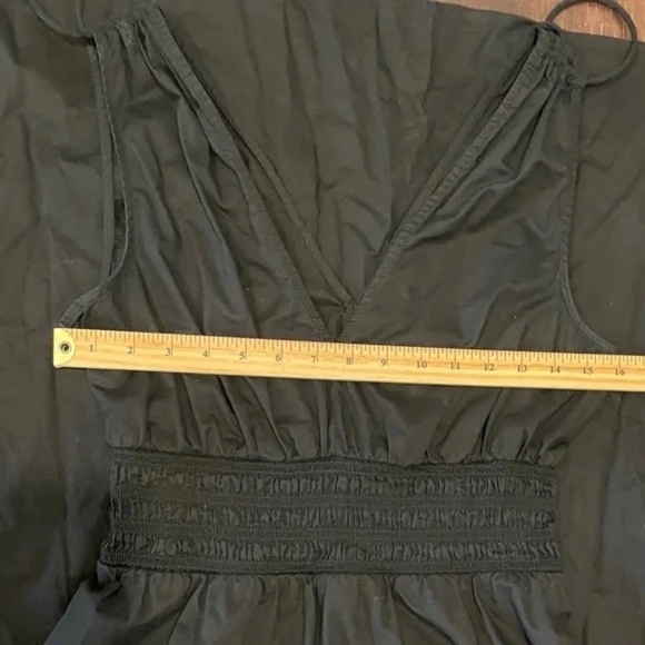 Old Navy Black Smocked Sleeveless Flare Maxi Dress - Size Small - Picture 5 of 8